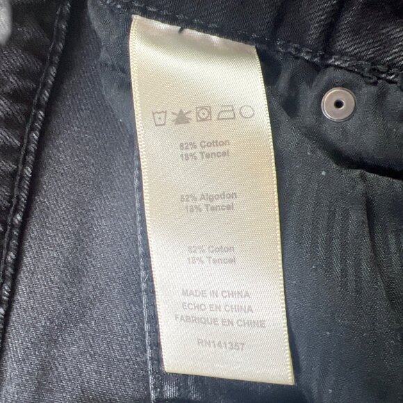 Band Of Gypsies Ella Womens Distressed Black Denim Mini Skirt Fringe Hem 28 - Picture 6 of 9